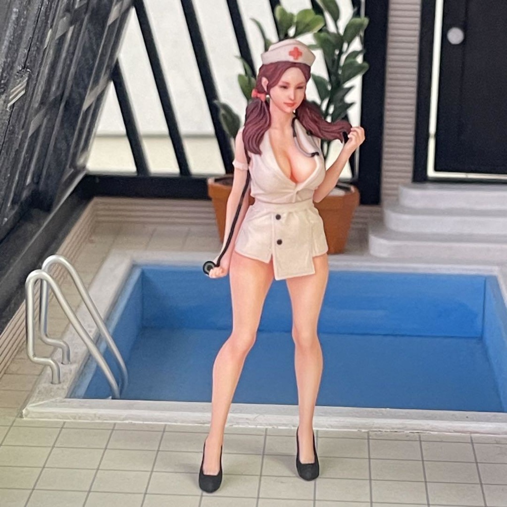 1/18 オーシャンコスモス OC-M0133 ナース フィギュア リアルフィギュア ミニチュアイメージ 完成品 ドールハウスに ミニカーに