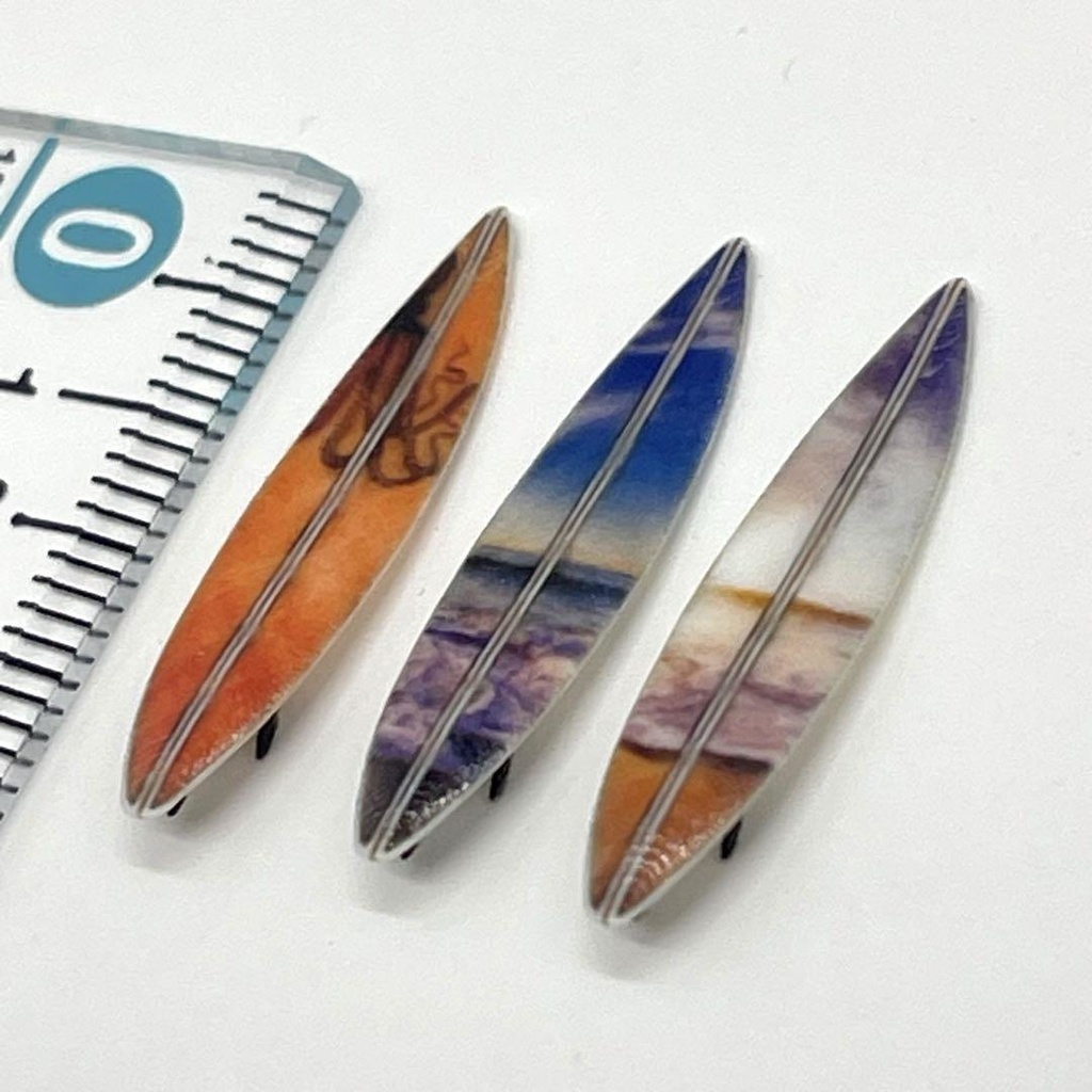 HOゲージ 1/80 サーフボード三個 ミニチュア フィギュアに 鉄道模型 ジオラマ レイアウト 住宅模型 ミニチュアイメージ 3D