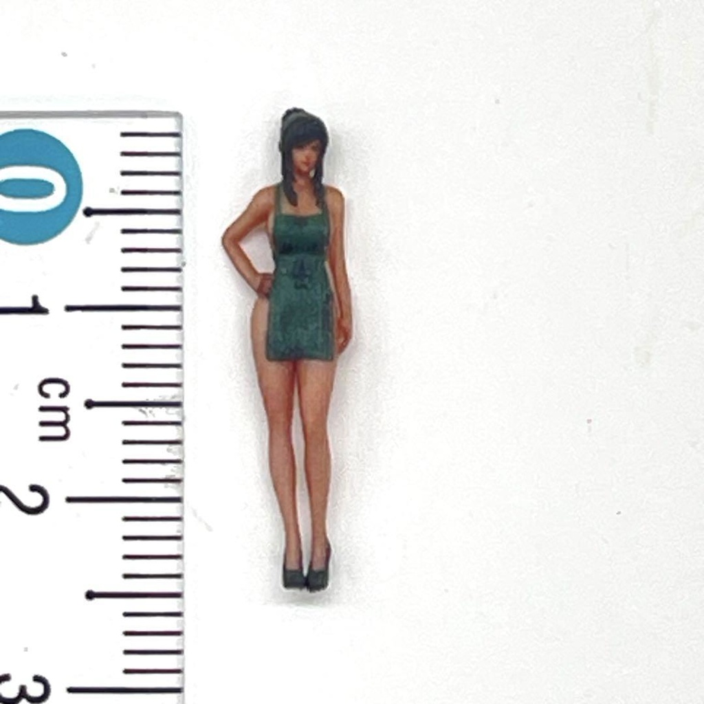 1/64 フィギュア カフェ店員 HA エプロン リアルフィギュア 完成品 ミニチュア ジオラマ ミニカーに 住宅模型 美女 お姉さん