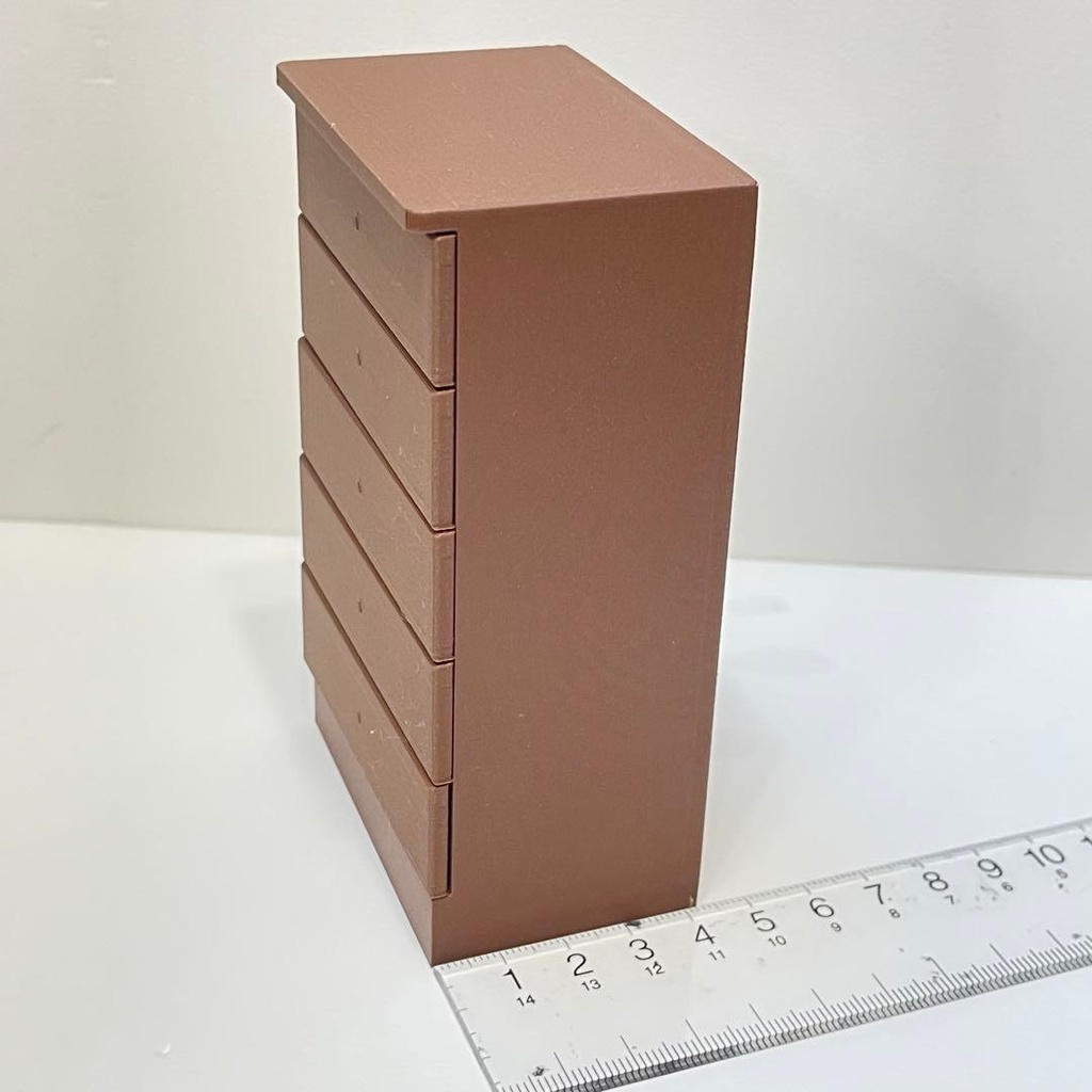 ミニチュア タンス 家具 ドールハウスに リーメントに 1/10 1/12などに ミニチュアイメージ 3D