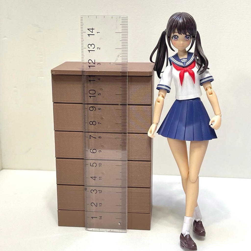 ミニチュア タンス 家具 ドールハウスに リーメントに 1/10 1/12などに ミニチュアイメージ 3D