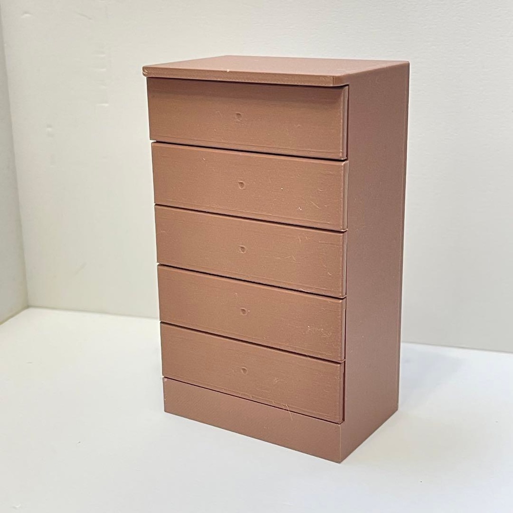 ミニチュア タンス 家具 ドールハウスに リーメントに 1/10 1/12などに ミニチュアイメージ 3D