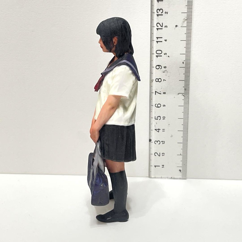 1/12 女子高生 JKN フィギュア リアルフィギュア 完成品 ミニカーに ジオラマに ドールハウスに ミニチュア 3Dフィギュア セーラー服