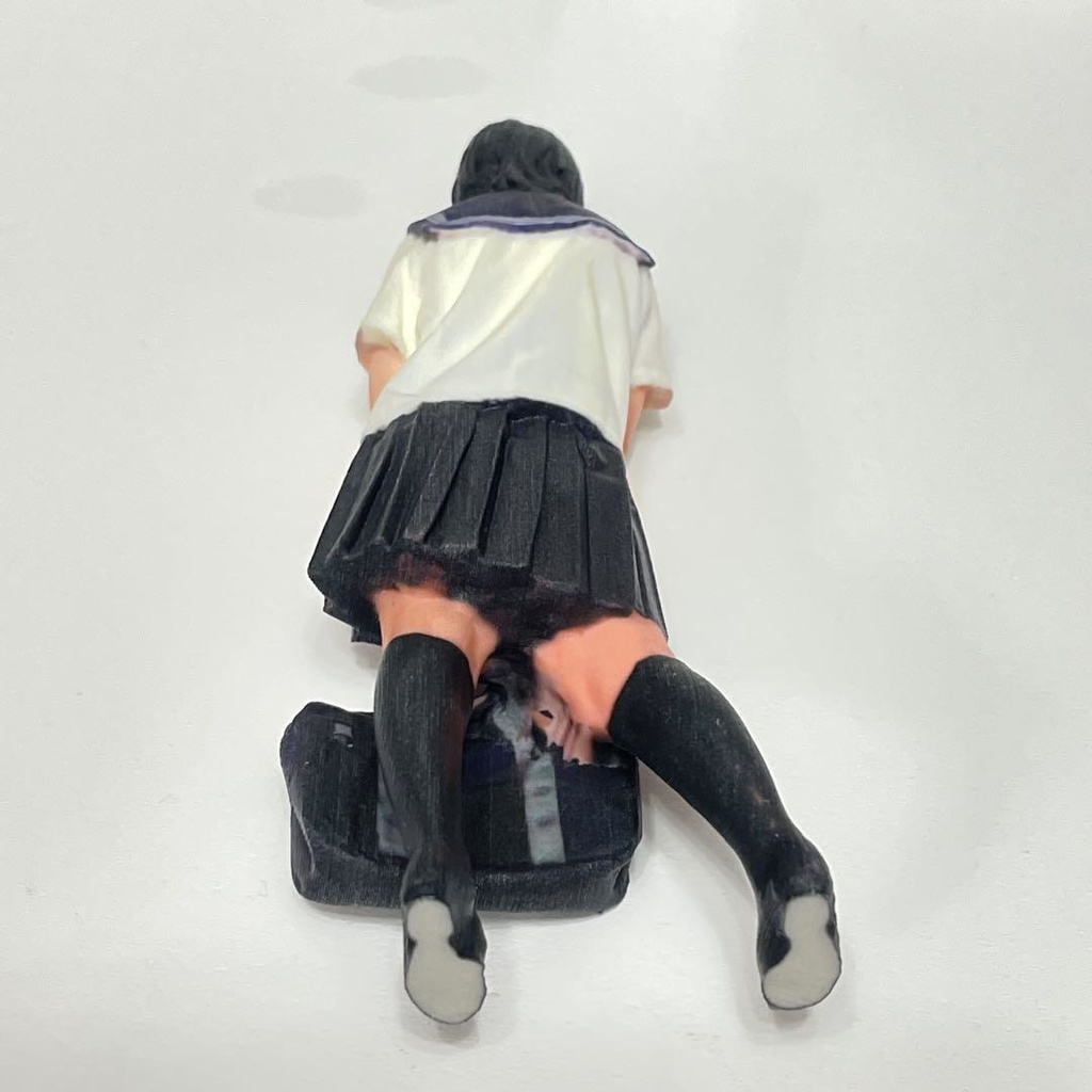 1/12 女子高生 JKN フィギュア リアルフィギュア 完成品 ミニカーに ジオラマに ドールハウスに ミニチュア 3Dフィギュア セーラー服