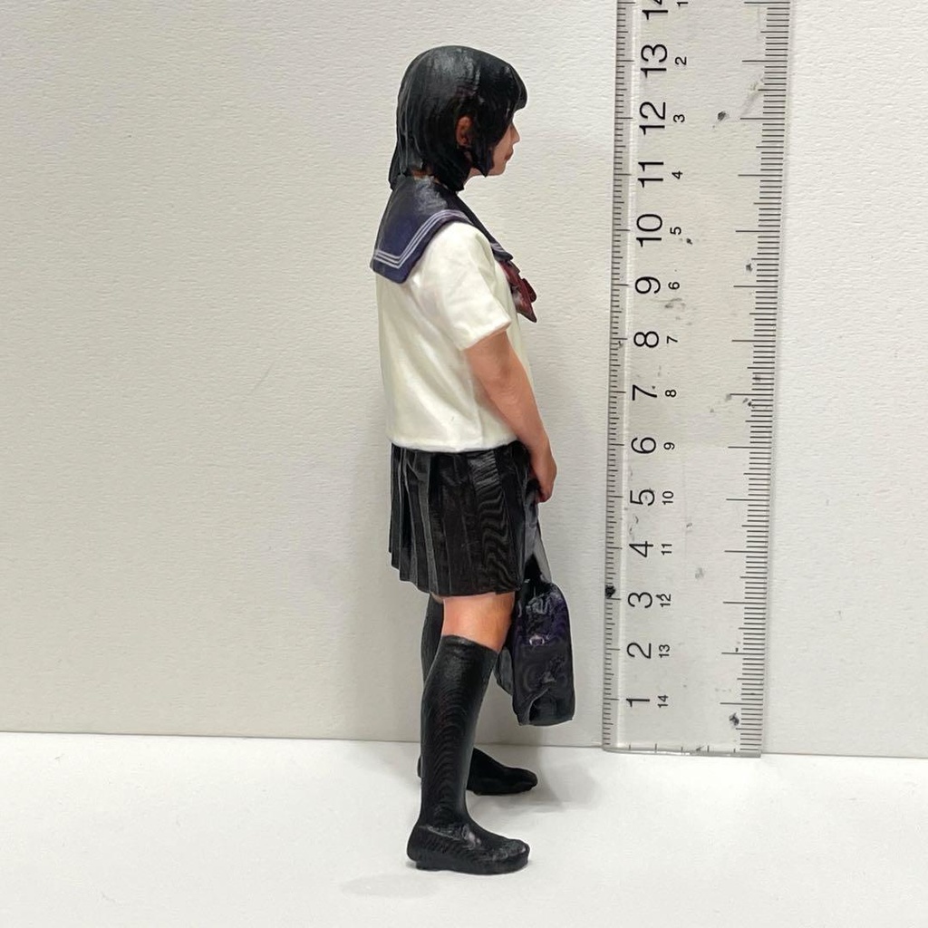 1/12 女子高生 JKN フィギュア リアルフィギュア 完成品 ミニカーに ジオラマに ドールハウスに ミニチュア 3Dフィギュア セーラー服