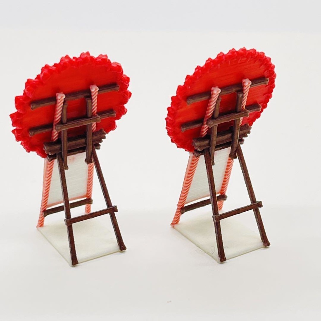 1/64 花輪二個 ミニチュア フィギュアに 完成品 ジオラマに 住宅模型 ミニチュアイメージ ミニカーに