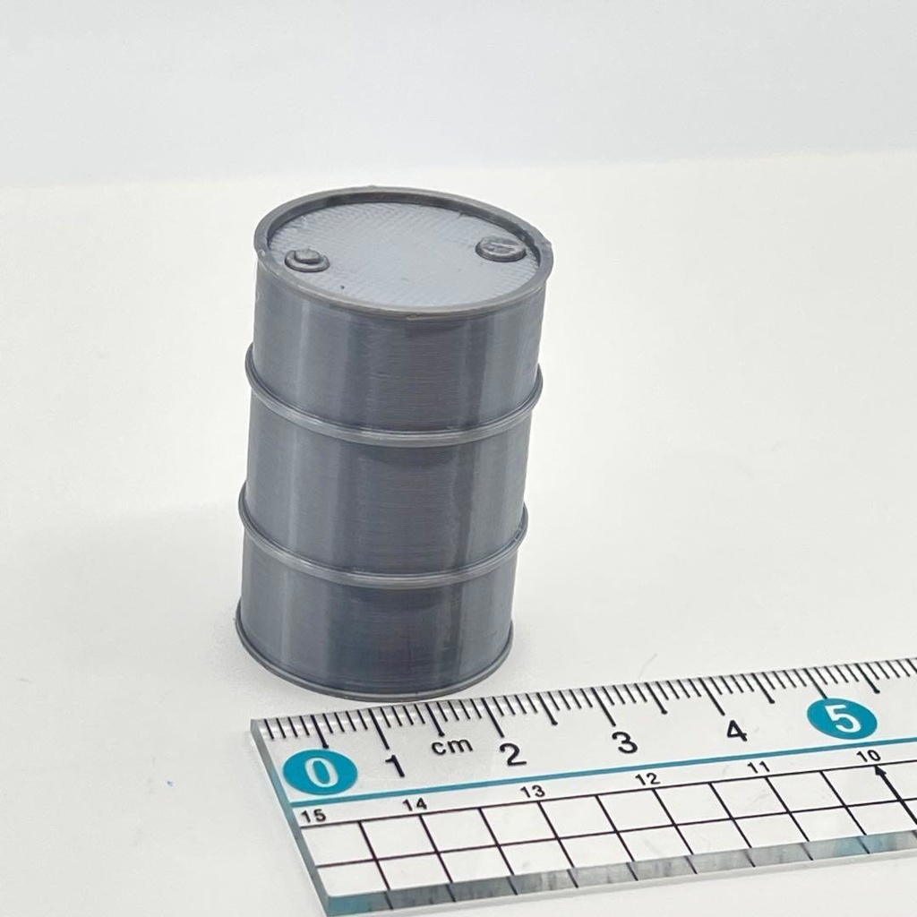1/24 ドラム缶 ミニチュア シルバー 完成品 ミニカーに ドールハウスに ジオラマに ミニチュアイメージ
