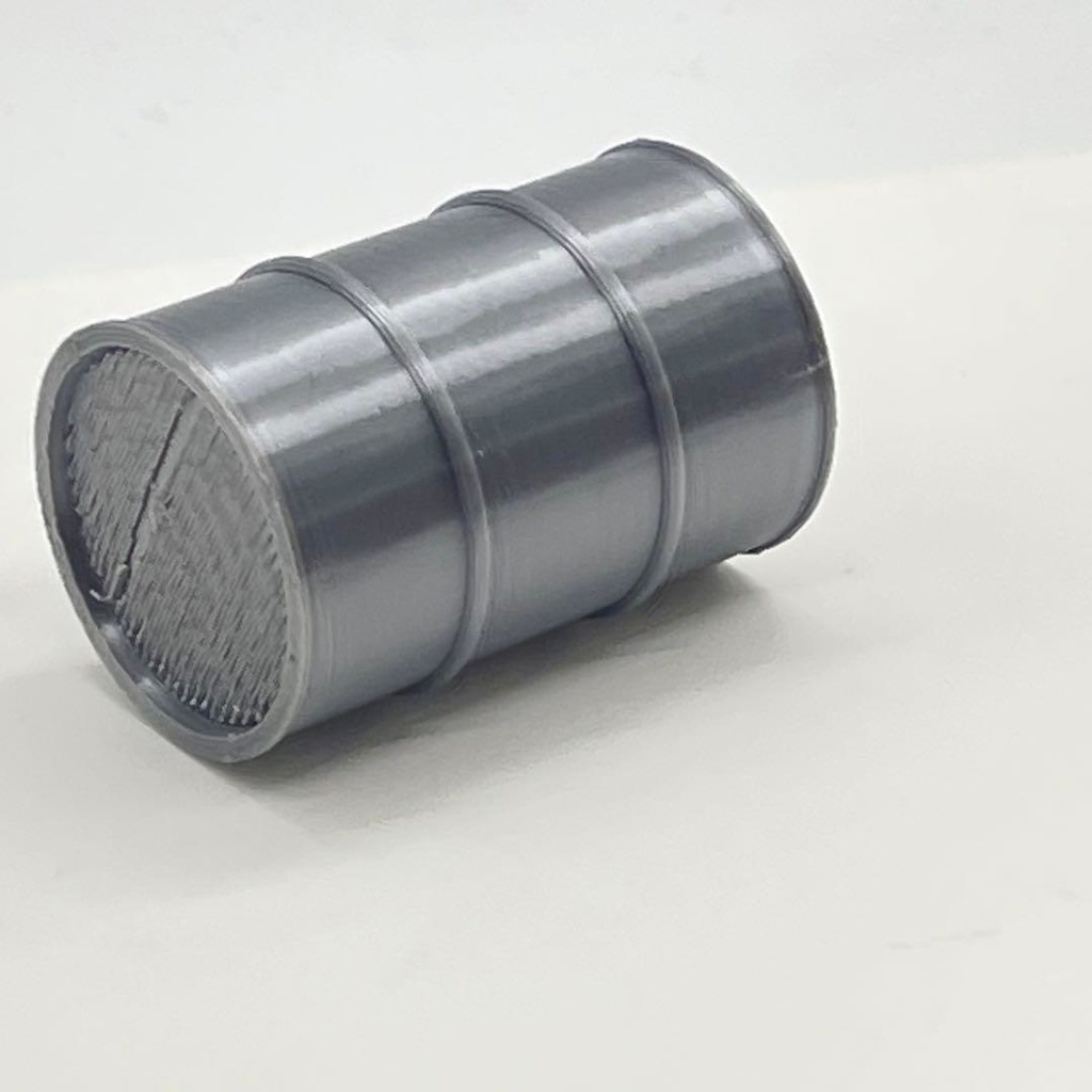 1/24 ドラム缶 ミニチュア シルバー 完成品 ミニカーに ドールハウスに ジオラマに ミニチュアイメージ