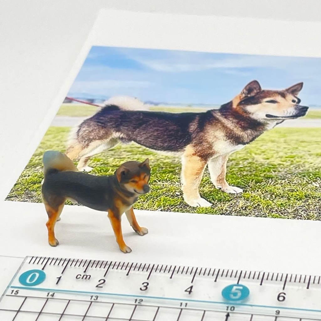 3cm 犬 ぽんた フィギュア リアルフィギュア 完成品 ミニチュア ミニカーに ドールハウスに ジオラマに