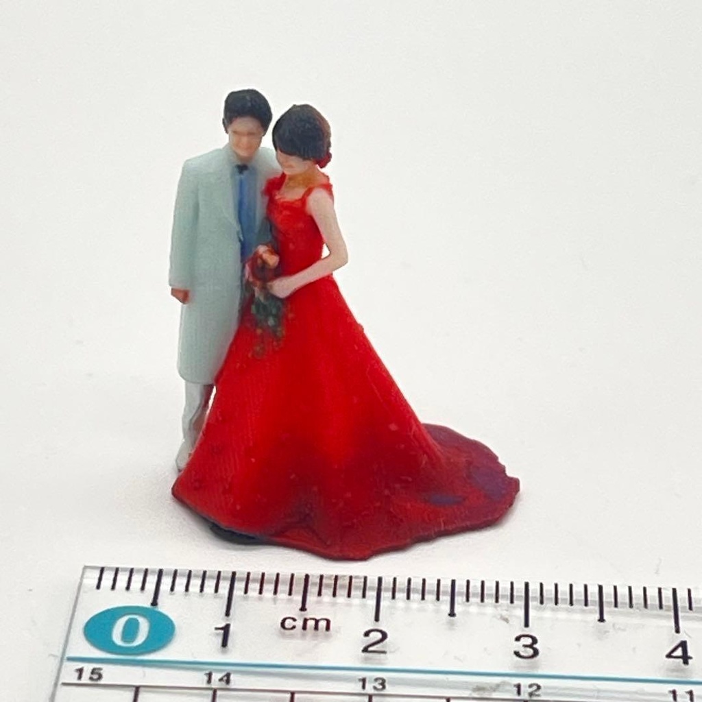3cm ミニチュア フィギュア リアルフィギュア ウェディングフィギュア 完成品 ジオラマに ミニカーに 住宅模型に