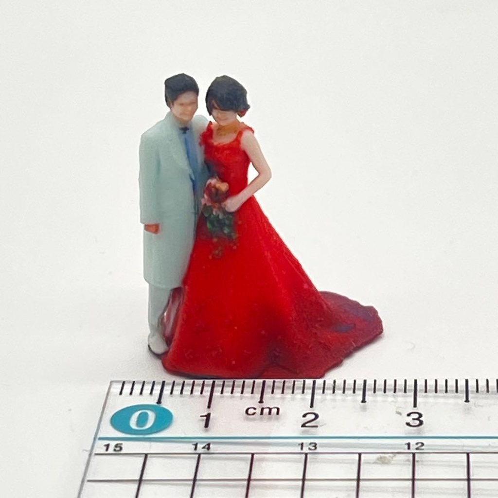 3cm ミニチュア フィギュア リアルフィギュア ウェディングフィギュア 完成品 ジオラマに ミニカーに 住宅模型に