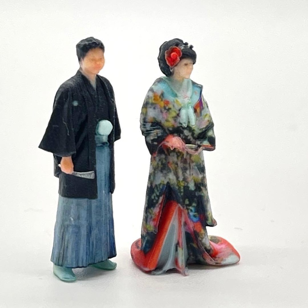 1/64 和服 和装 着物 結婚式 フィギュア リアルフィギュア 完成品 ミニカー ジオラマ 住宅模型に ミニチュアイメージ