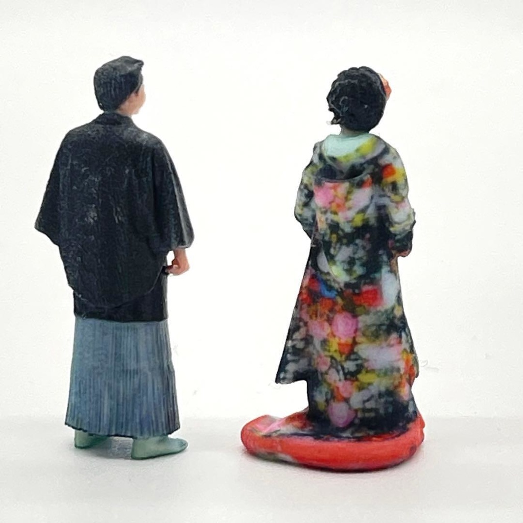 1/64 和服 和装 着物 結婚式 フィギュア リアルフィギュア 完成品 ミニカー ジオラマ 住宅模型に ミニチュアイメージ