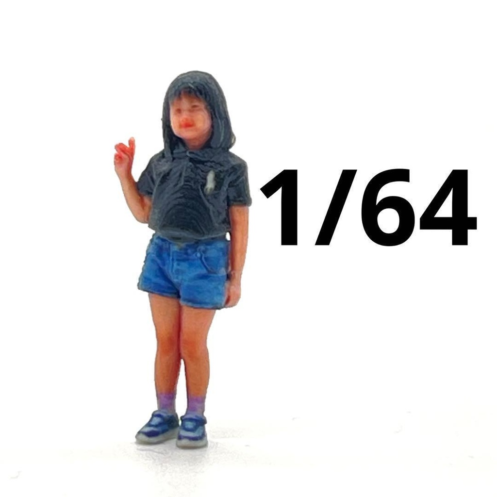 1/64 女の子 フィギュア ミニチュア リアルフィギュア 完成品 ミニチュアイメージ ミニカー トミカに ジオラマに