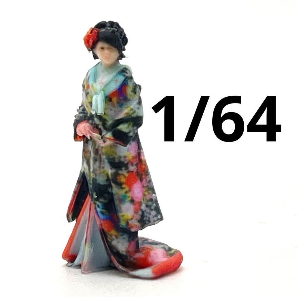 1/64 和装 和服 着物 フィギュア 新婦 リアルフィギュア 完成品 ミニチュア ミニカー ジオラマ 住宅模型 トミカに