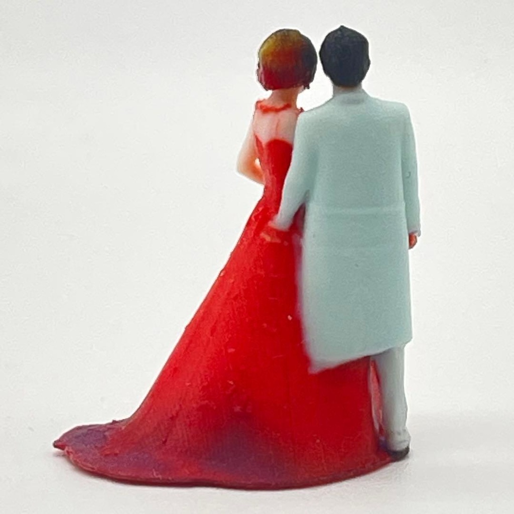 1/64 結婚式 ウエディング フィギュア リアルフィギュア 3Dフィギュア 完成品 ミニチュア ジオラマ ミニカー 住宅模型に ミニチュアイメージ 3Dプリンタ