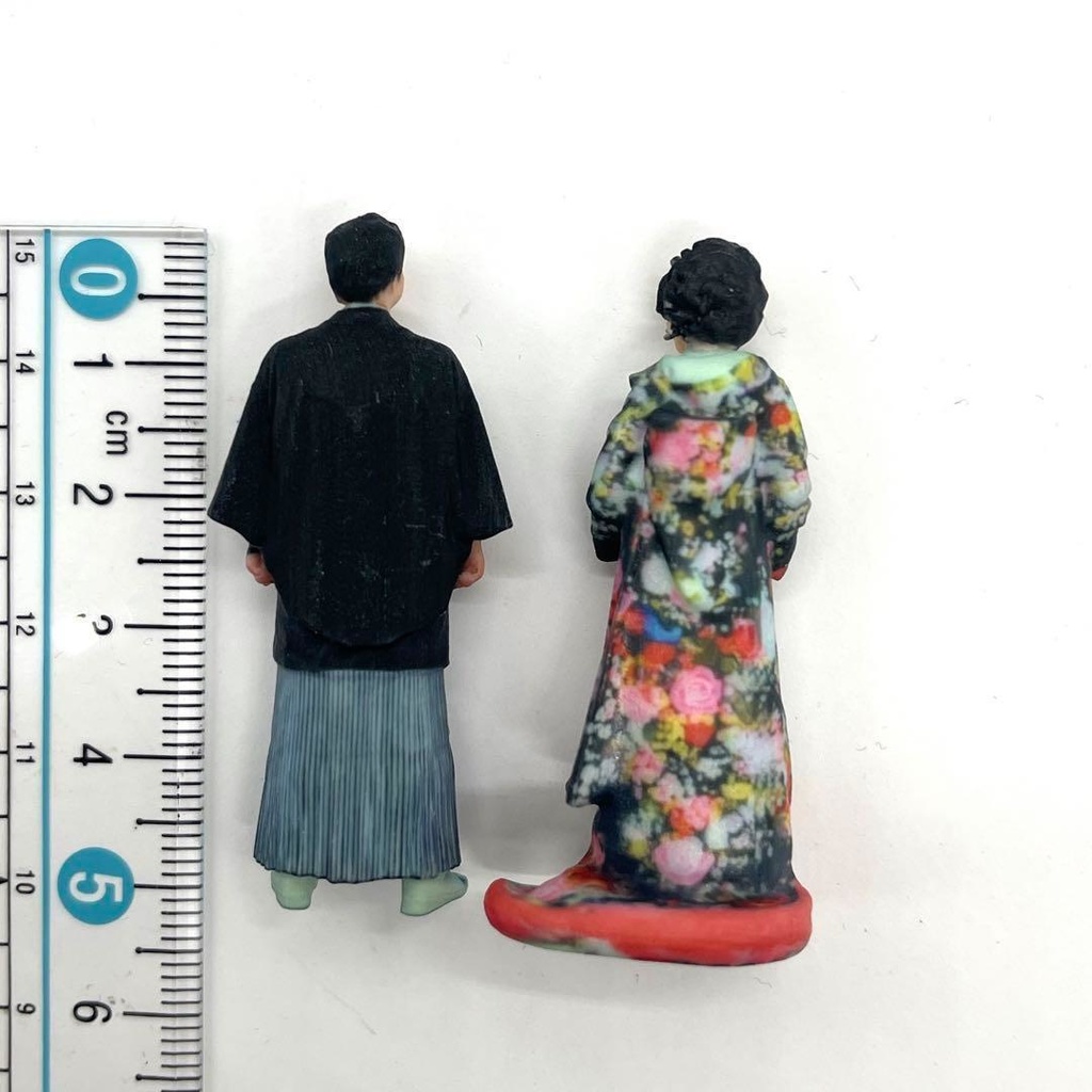 1/32 フィギュア二体 和服 着物 リアルフィギュア ミニチュアイメージ 3Dフィギュア 結婚式