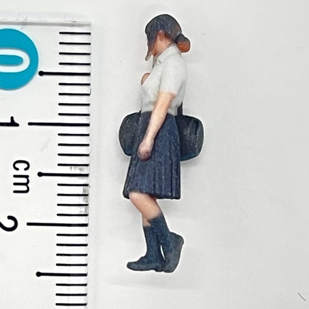 1/64 女子高生 フィギュア ミニチュア ミニカー ジオラマ 3Dフィギュア