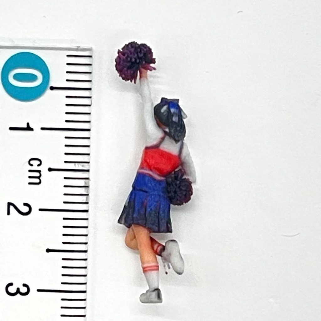 1/64 チアガール チアリーダー フィギュア ミニチュア ミニチュアイメージ リアルフィギュア 3D フィギュア ジオラマ ミニカーに