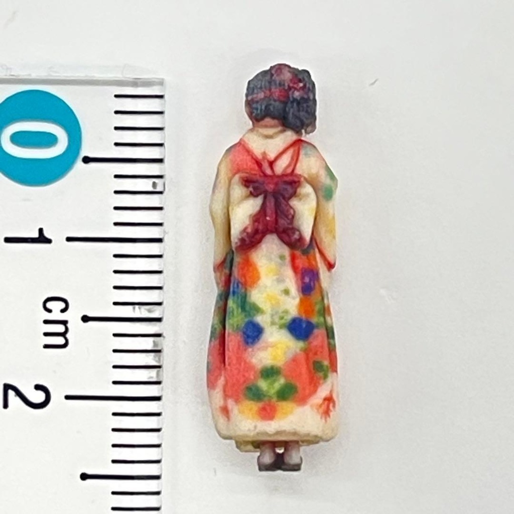 1/64 振袖 成人式 フィギュア リアルフィギュア 3Dフィギュア ミニチュアイメージ ミニチュア ミニカー ジオラマ 住宅模型