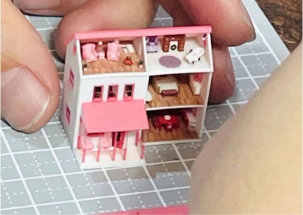 ミニチュア 3D ドールハウス 住宅模型 ジオラマ タイニーハウス リーメントに フィギュアに ジオラマ ミニチュアイメージ 建築模型 3D リカちゃん フィギュアに
