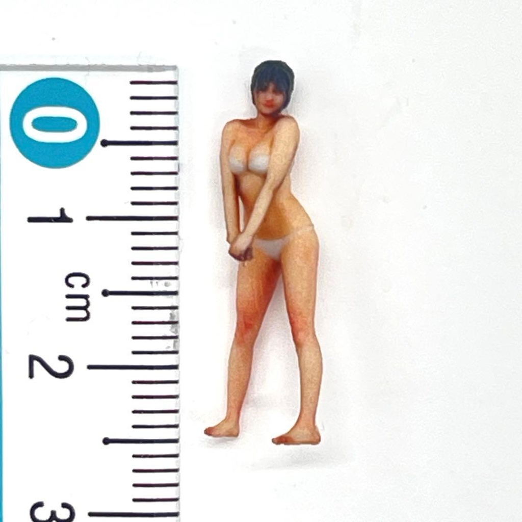 1/64 ビキニ 自立 フィギュア ミニチュア ミニカー ジオラマ トミカに 3D リアルフィギュア