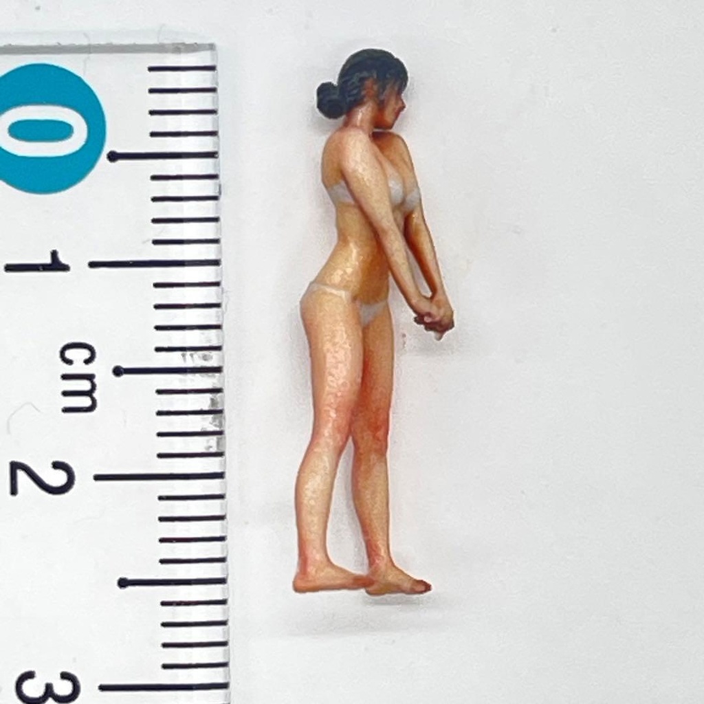 1/64 ビキニ 自立 フィギュア ミニチュア ミニカー ジオラマ トミカに 3D リアルフィギュア