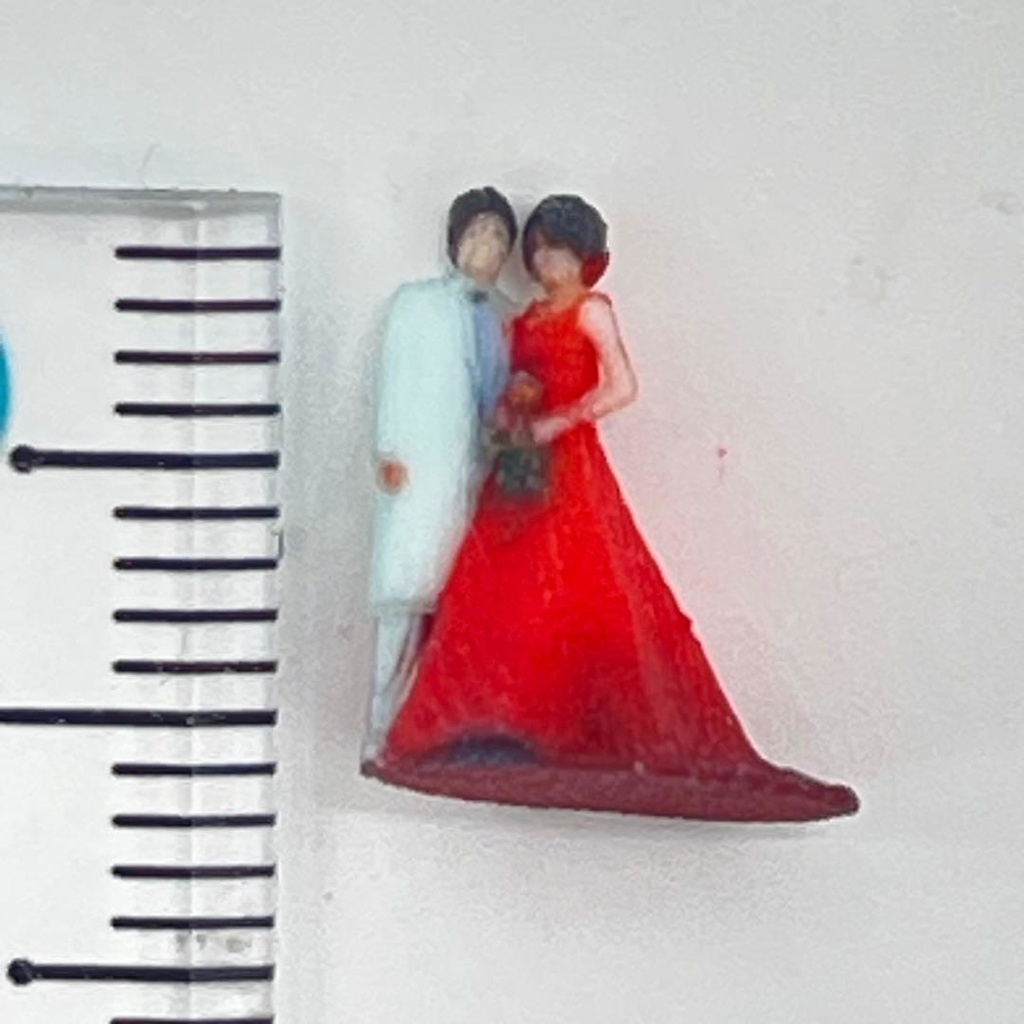 Nゲージ 結婚式 ウエディング フィギュア ミニチュア ジオラマ 鉄道模型 住宅模型 3Dフィギュア