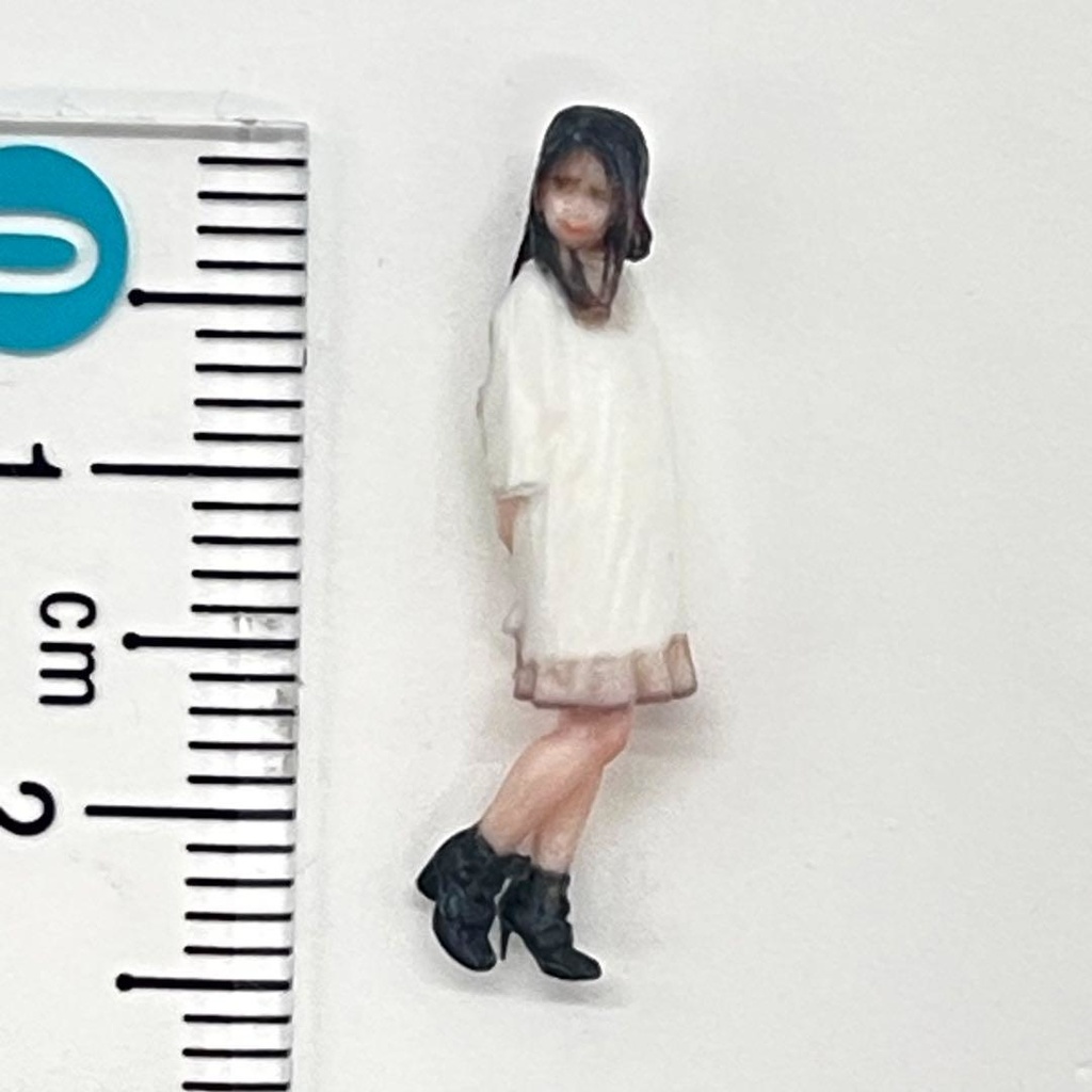 1/64 白いコートの女の子 フィギュア ミニチュア 完成品 3Dフィギュア リアルフィギュア ミニチュアイメージ