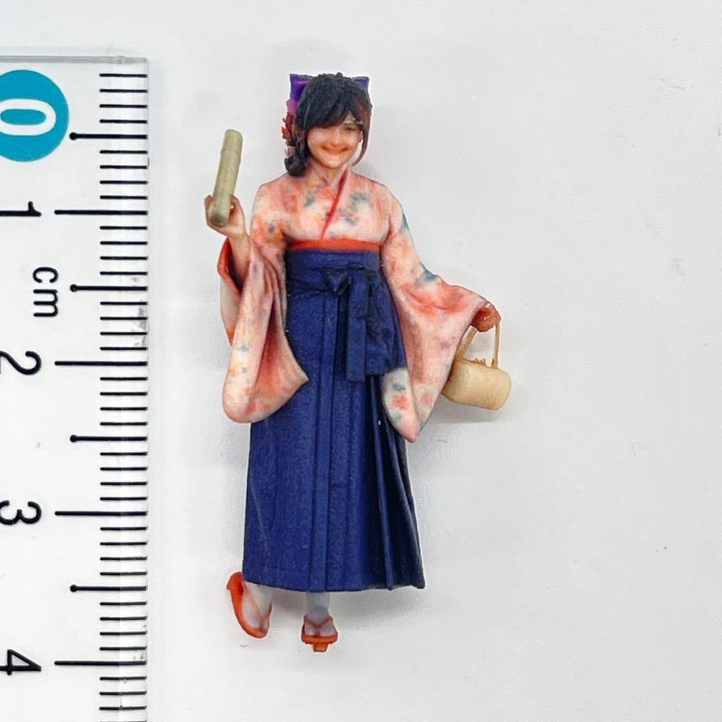 1/43 はかま 卒業式 和服 着物 フィギュア リアルフィギュア 3Dフィギュア 完成品 ミニチュア ミニチュアイメージ