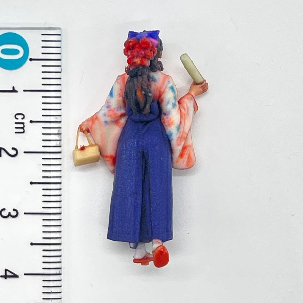 1/43 はかま 卒業式 和服 着物 フィギュア リアルフィギュア 3Dフィギュア 完成品 ミニチュア ミニチュアイメージ