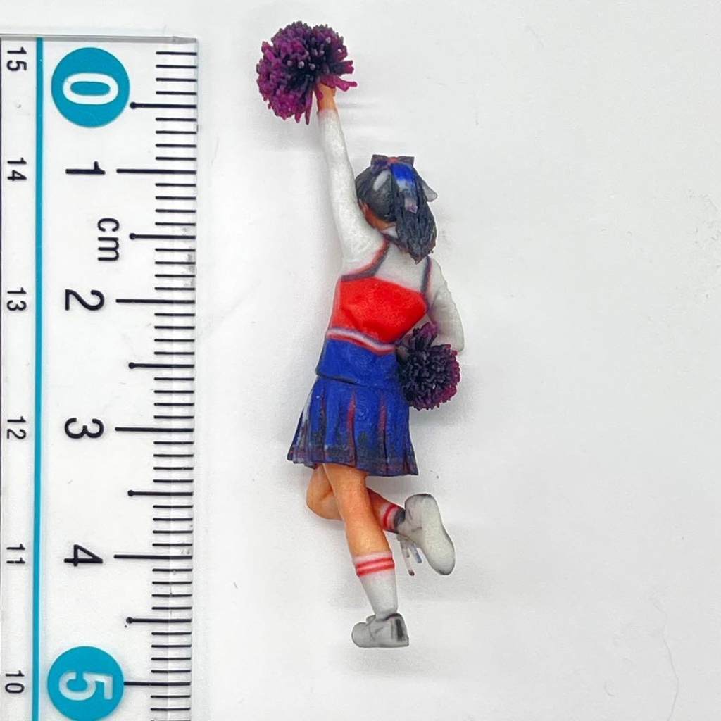 1/43 3DA-X-PT-004 チアガール チアリーダー ミニチュア フィギュア 3Dフィギュア ジオラマ ミニカー ミニチュアイメージ 完成品