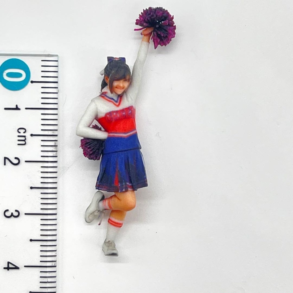 1/43 3DA-X-PT-004 チアガール チアリーダー ミニチュア フィギュア 3Dフィギュア ジオラマ ミニカー ミニチュアイメージ 完成品