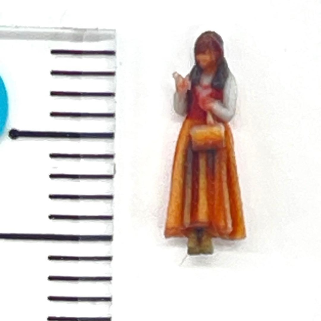 Nゲージ 1/150 3DA-X-PT-002 ロングスカート フィギュア リアルフィギュア 鉄道模型 ジオラマ 完成品 3Dフィギュア ミニチュアイメージ