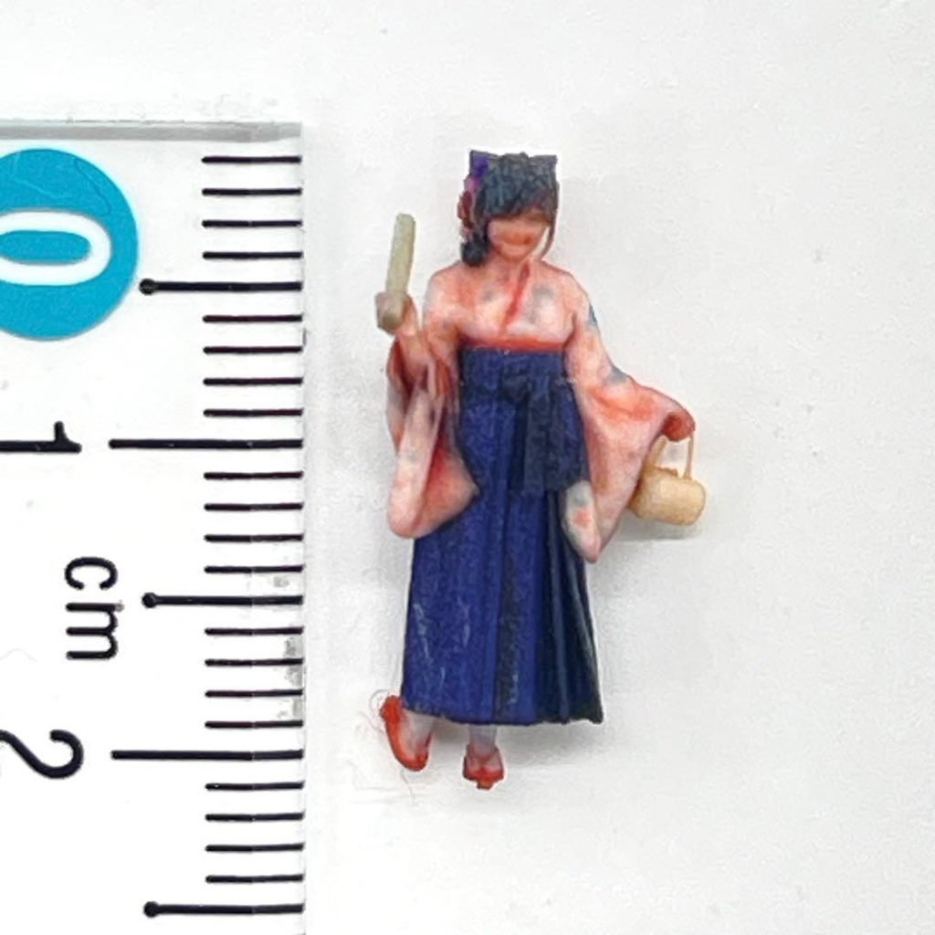 HOゲージ 3DA-X-PT-005 はかま 着物 和服 卒業式 フィギュア 鉄道模型 ジオラマ 住宅模型 ミニチュアイメージ リアルフィギュア