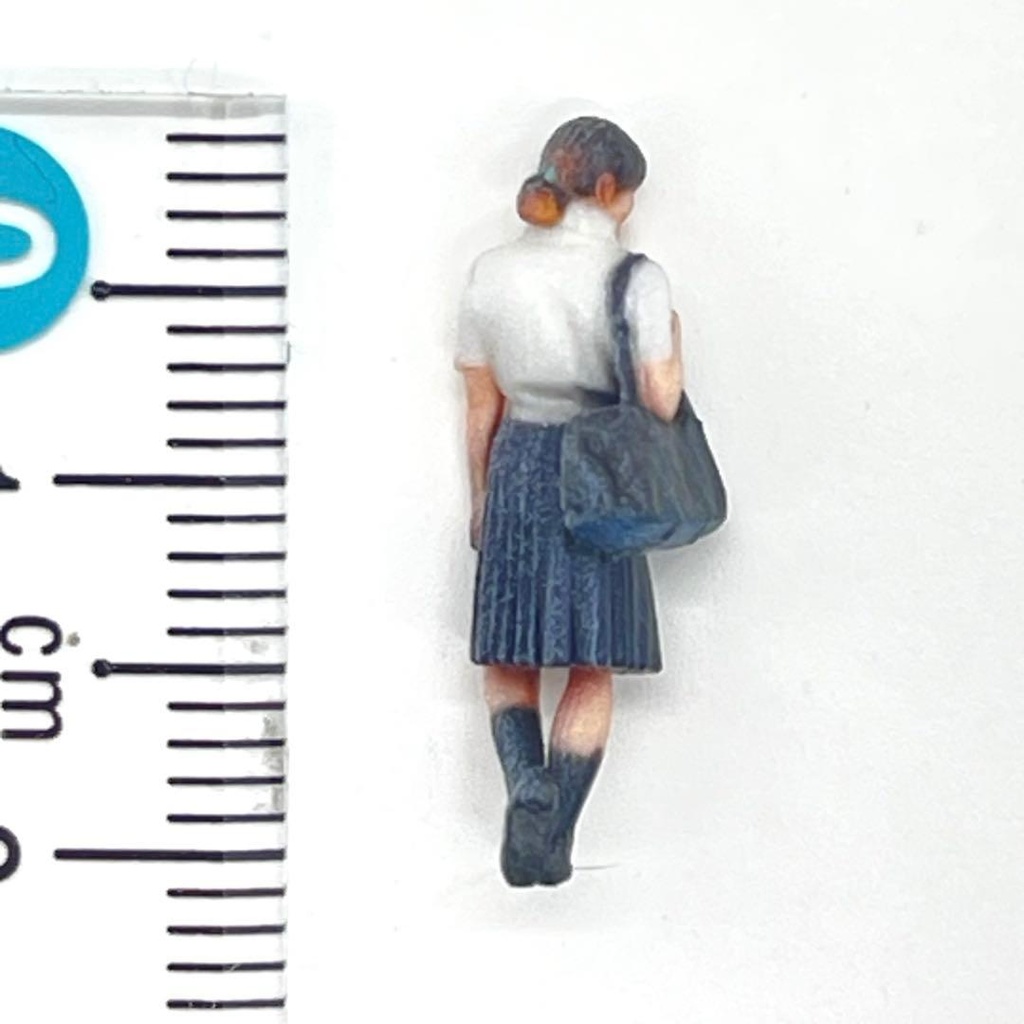HOゲージ 3DA-X-PT-007 女子高生 フィギュア リアルフィギュア 3Dフィギュア ミニチュアイメージ 制服 ジオラマ 鉄道模型 住宅模型