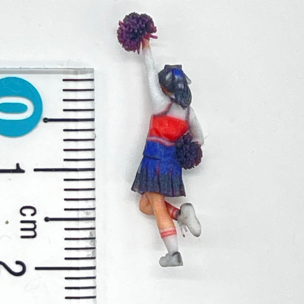 HOゲージ 3DA-X-PT-004 チアガール チアリーダー フィギュア リアルフィギュア 3Dフィギュア ミニチュア ミニチュアイメージ 鉄道模型 ジオラマ 住宅模型に 完成品