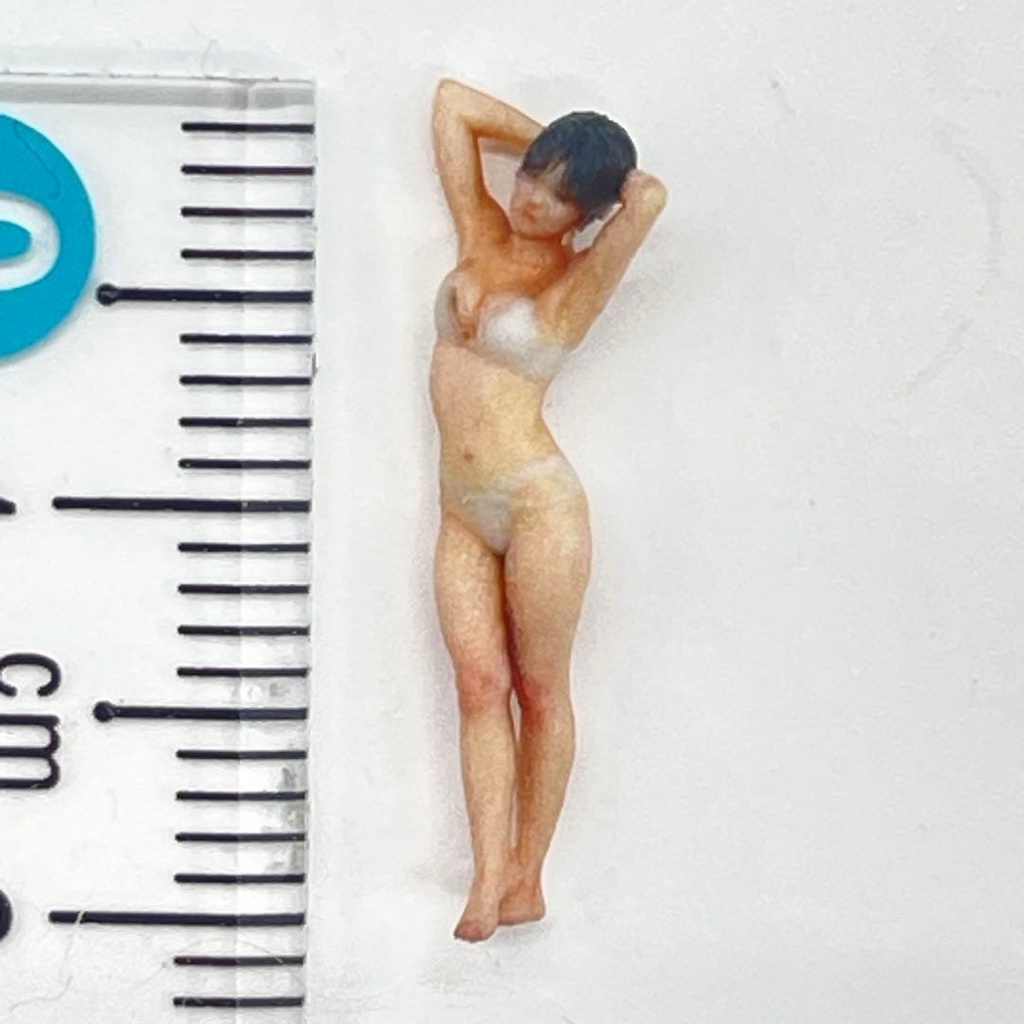 HOゲージ 3DA-X-SS-002 フィギュア 水着 ミニチュア 完成品 リアルフィギュア 3Dフィギュア ミニチュアイメージ 鉄道模型 ジオラマ 住宅模型