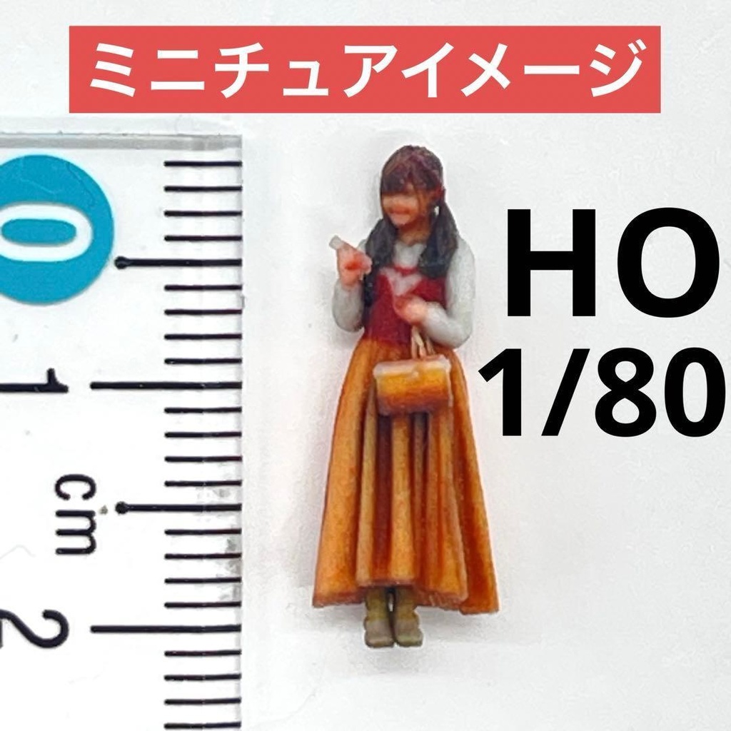 HOゲージ　３DA-X-PT-002　フィギュア　ミニチュア　ジオラマ　鉄道模型　