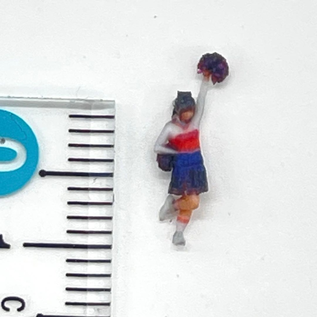 Nゲージ 3DA-X-PT-004 チアガール チアリーダー フィギュア ミニチュア 3Dフィギュア ミニチュアイメージ リアルフィギュア ジオラマ