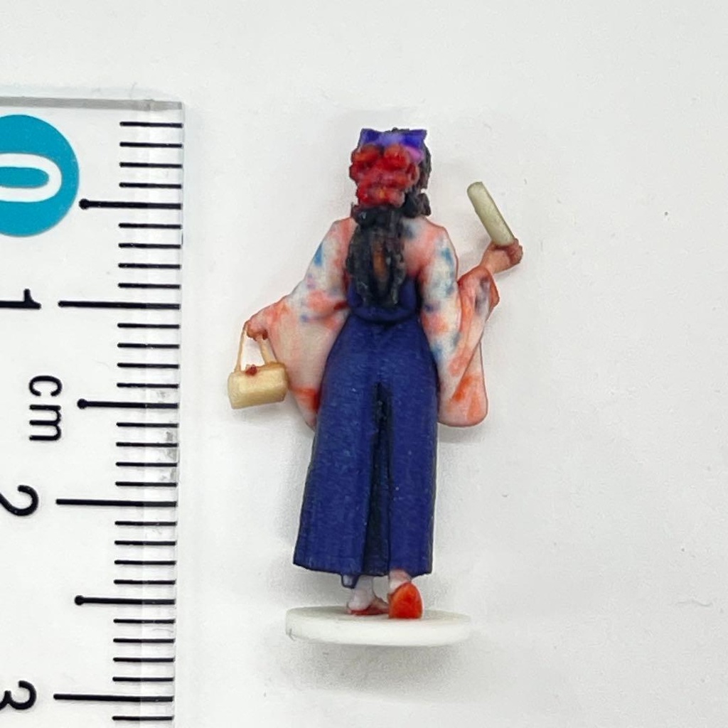 1/64 3DA-X-PT-005 台付きタイプ フィギュア リアルフィギュア 3Dフィギュア 卒業式 袴 和服 着物 ジオラマ ミニチュア ミニチュアイメージ ミニカーに 完成品