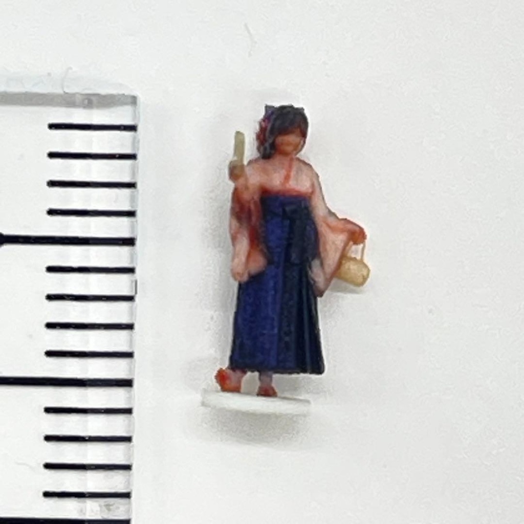 Nゲージ 1/150 3DA-X-PT-005 はかま 卒業式 袴 フィギュア リアルフィギュア 3Dフィギュア ミニチュア 3Dフィギュア 鉄道模型 ジオラマ レイアウト 台座付き 台付き 着物 和服