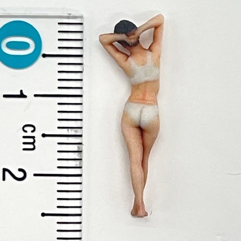 1/64 フィギュア三体 水着 リアルフィギュア 3Dフィギュア 完成品 ミニチュア ミニカーに ジオラマに ミニチュアイメージ