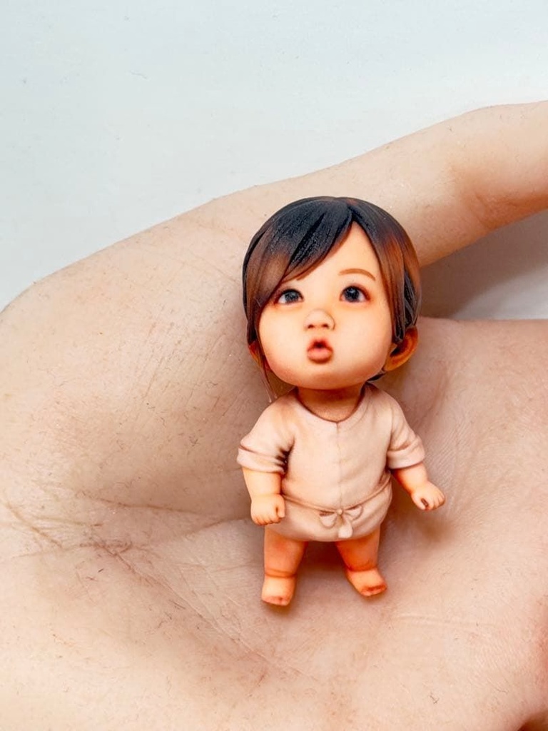 赤ちゃんフィギュア ミニチュア AIフィギュアから フィギュア 1/64より大 ドールハウスに ミニチュアイメージ 完成品
