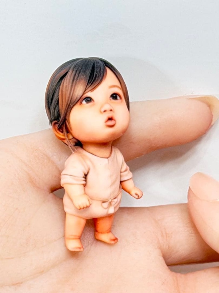 赤ちゃんフィギュア ミニチュア AIフィギュアから フィギュア 1/64より大 ドールハウスに ミニチュアイメージ 完成品