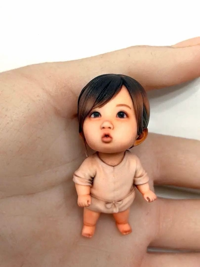 赤ちゃんフィギュア ミニチュア AIフィギュアから フィギュア 1/64より大 ドールハウスに ミニチュアイメージ 完成品