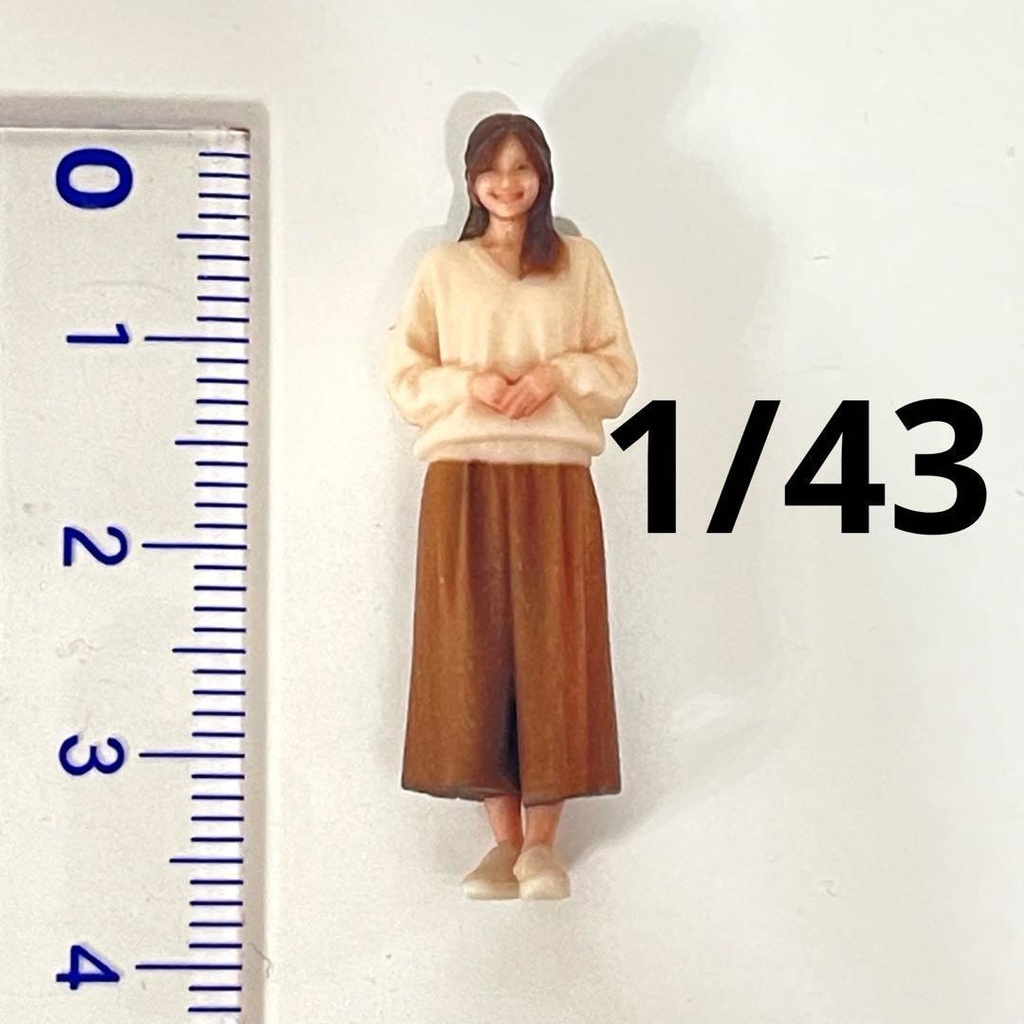 1/43 フィギュア　リアルフィギュア　ミニチュアイメージお姉さん　完成品　ミニチュアイメージ　ミニカーに　ジオラマに