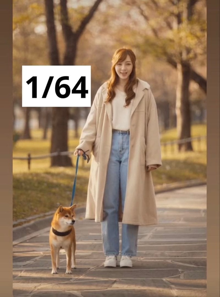 1/64 　犬とお姉さん　フィギュア　リアルフィギュア　ミニチュア　ミニカーに　トミカに　完成品　３Dフィギュア　ミニチュアイメージ