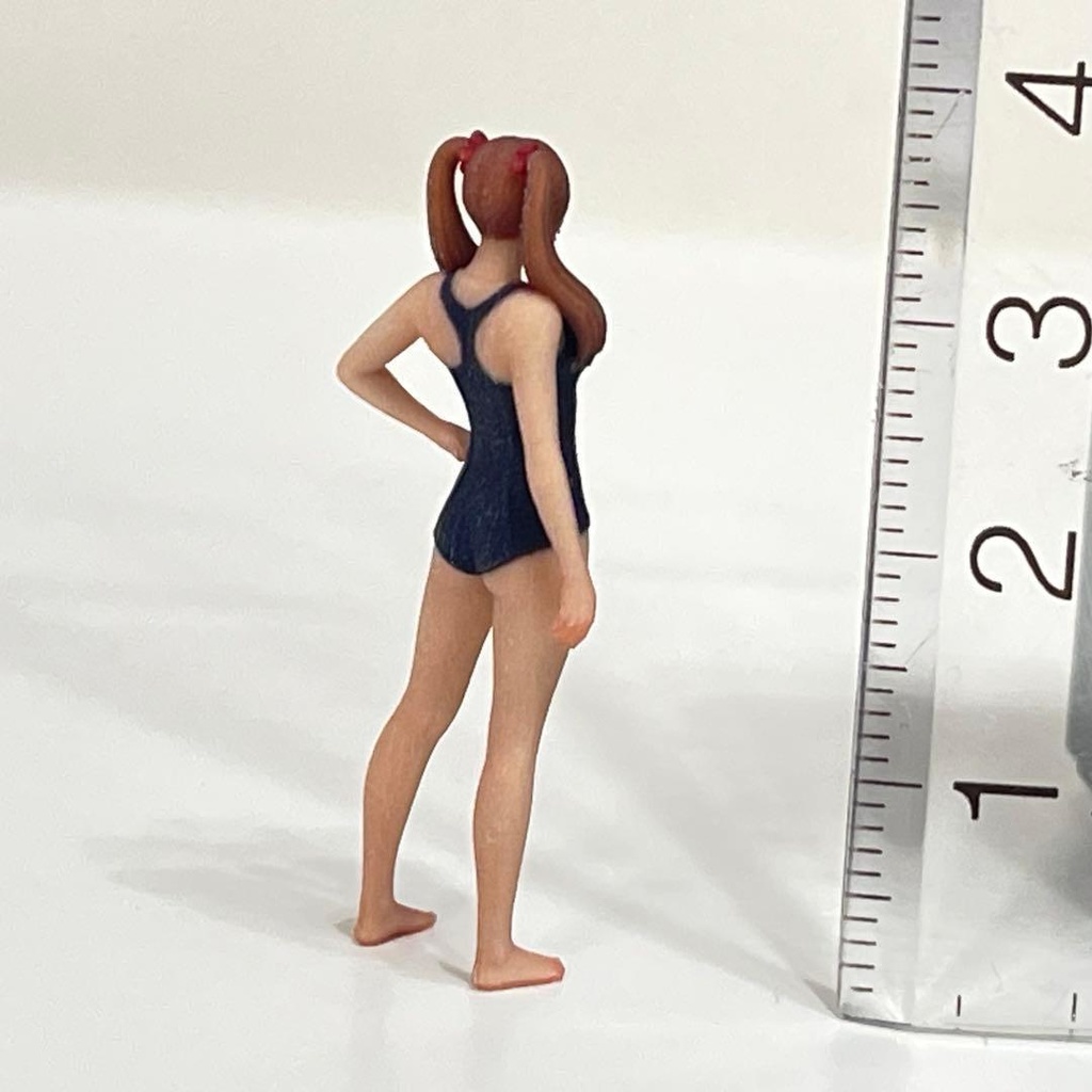 1/43 ツインテール フィギュア 水着 リアルフィギュア 完成品 3Dフィギュア ミニチュア ジオラマ ミニカーに ミニチュアイメージ