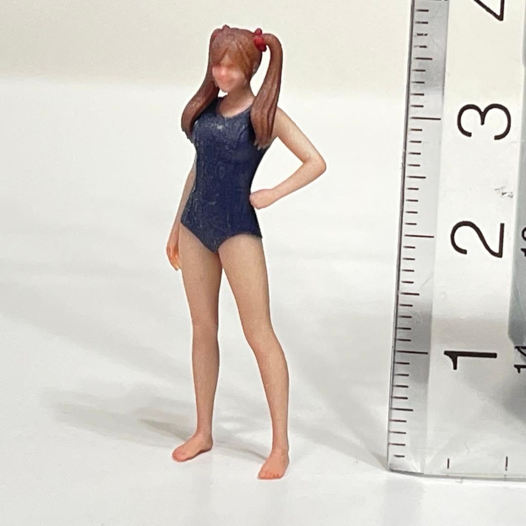 1/43 ツインテール フィギュア 水着 リアルフィギュア 完成品 3Dフィギュア ミニチュア ジオラマ ミニカーに ミニチュアイメージ